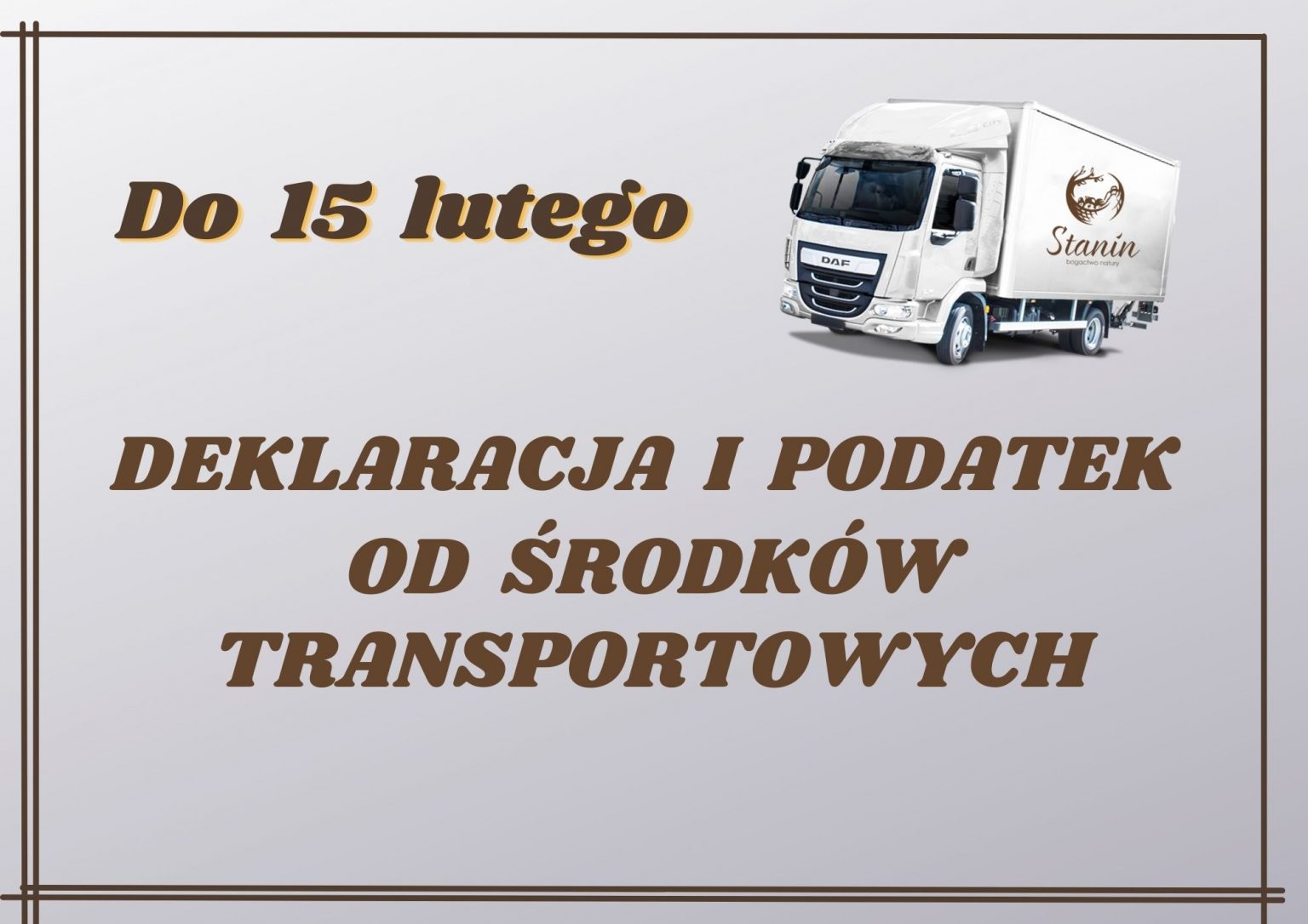 Podatek Od środków Transportowych : Gmina Stanin