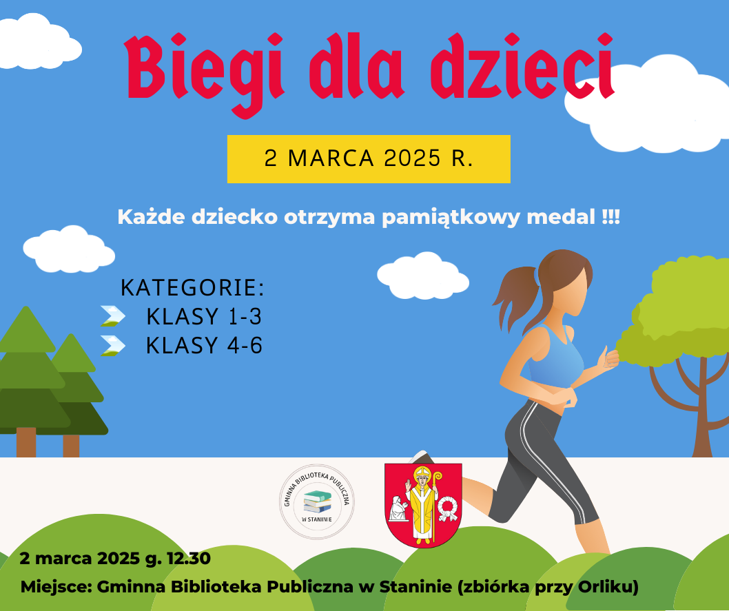 Biegi dla dzieci – zapisy na 02 marca 2025 r.
