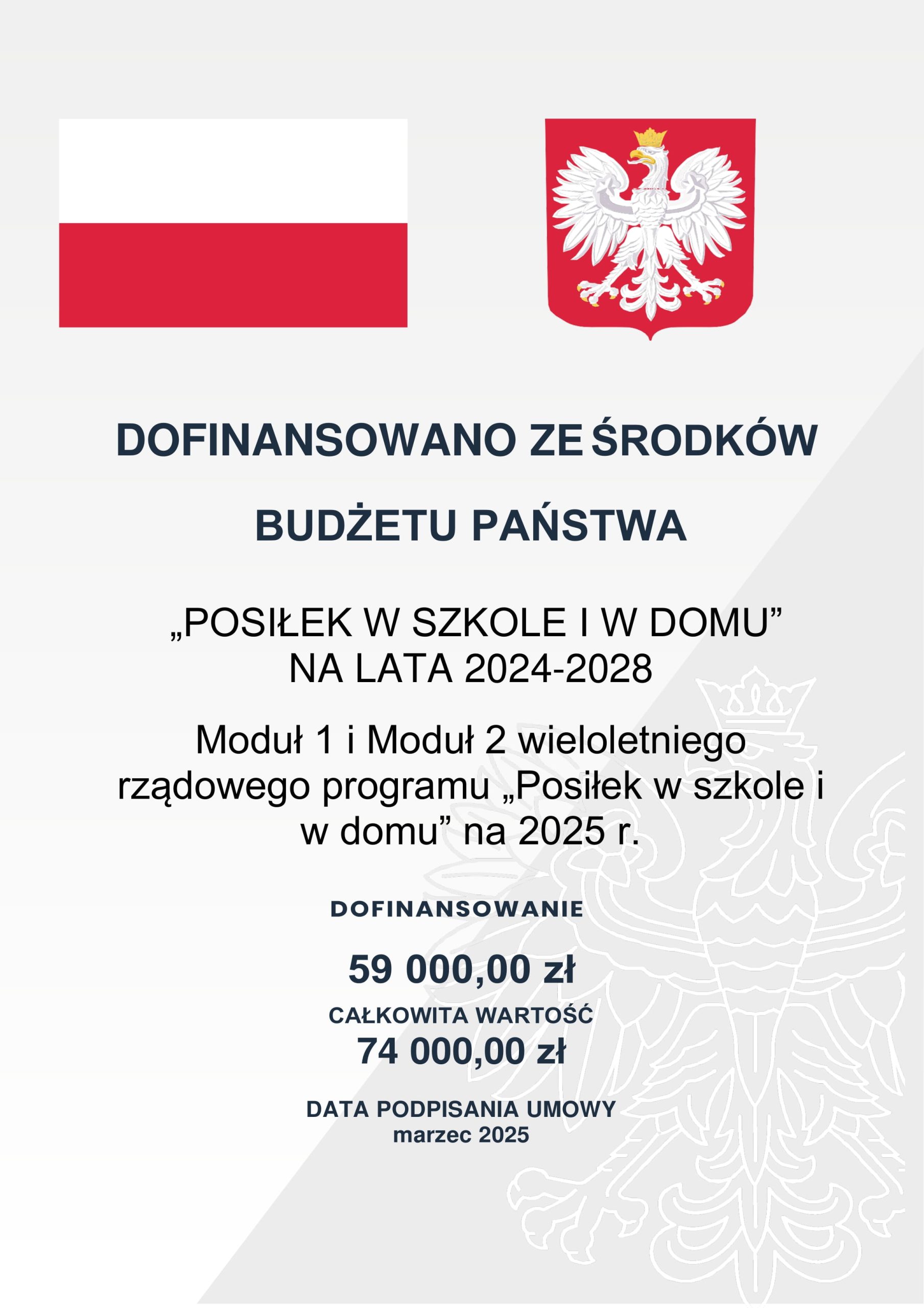 Rządowy program „ Posiłek w szkole i w domu” na lata  2024-2028