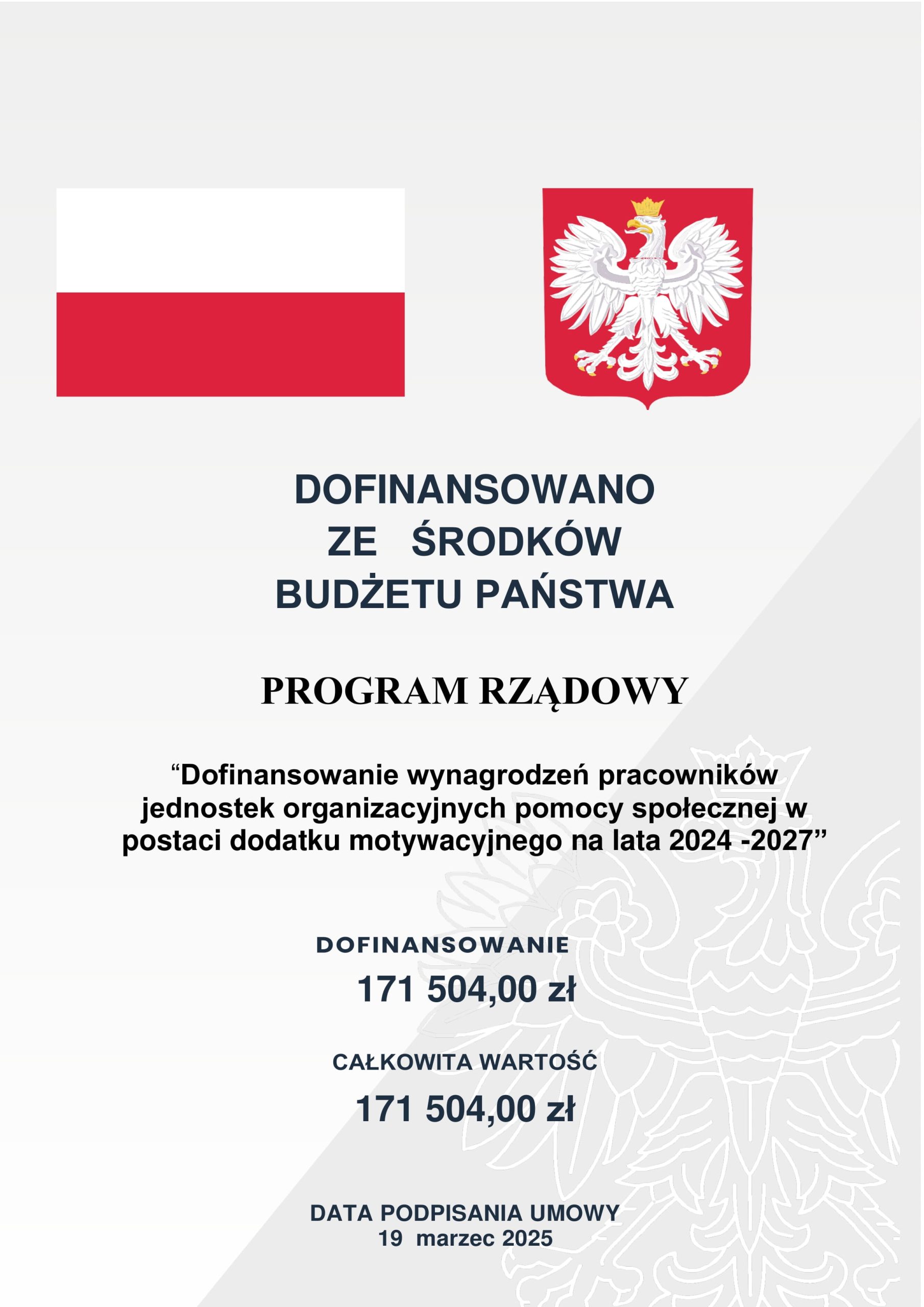 Program „Dofinansowanie wynagrodzeń pracowników jednostek organizacyjnych pomocy społecznej w postaci dodatku motywacyjnego na lata 2024-2027