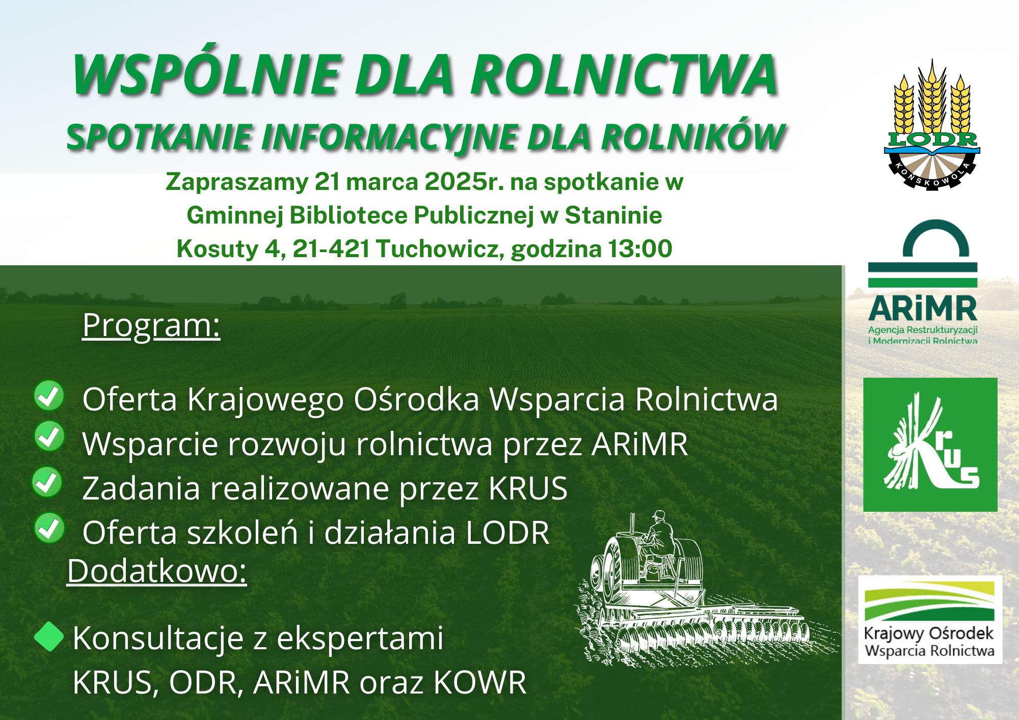 Spotkanie informacyjne dla rolników