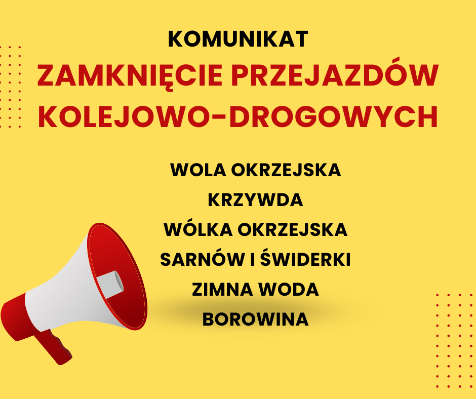 Zamknięcie przejazdów kolejowo-drogowych