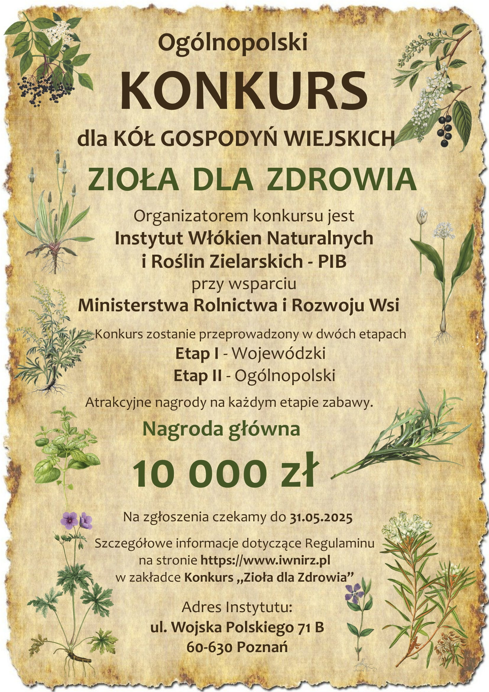 Konkurs „Zioła dla Zdrowia” dla KGW oraz stowarzyszeń