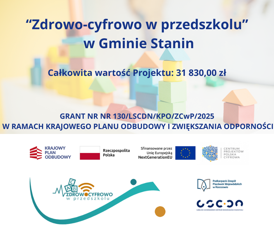 „Zdrowo-cyfrowo w przedszkolu” w Gminie Stanin