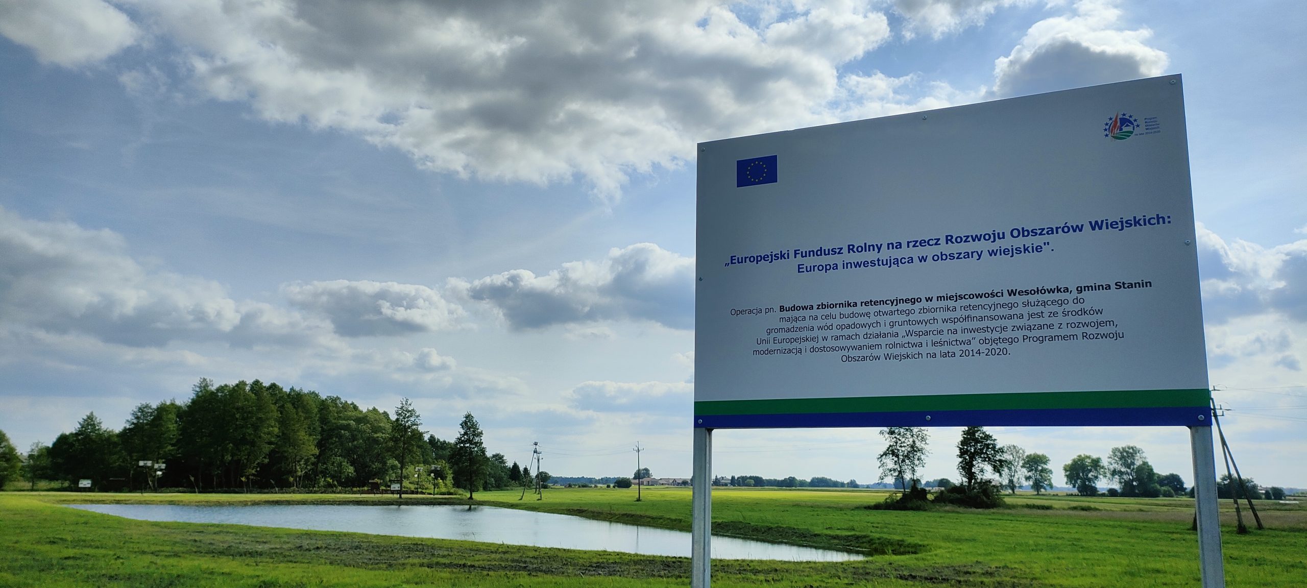 Budowa zbiornika retencyjnego w miejscowości Wesołówka, Gmina Stanin