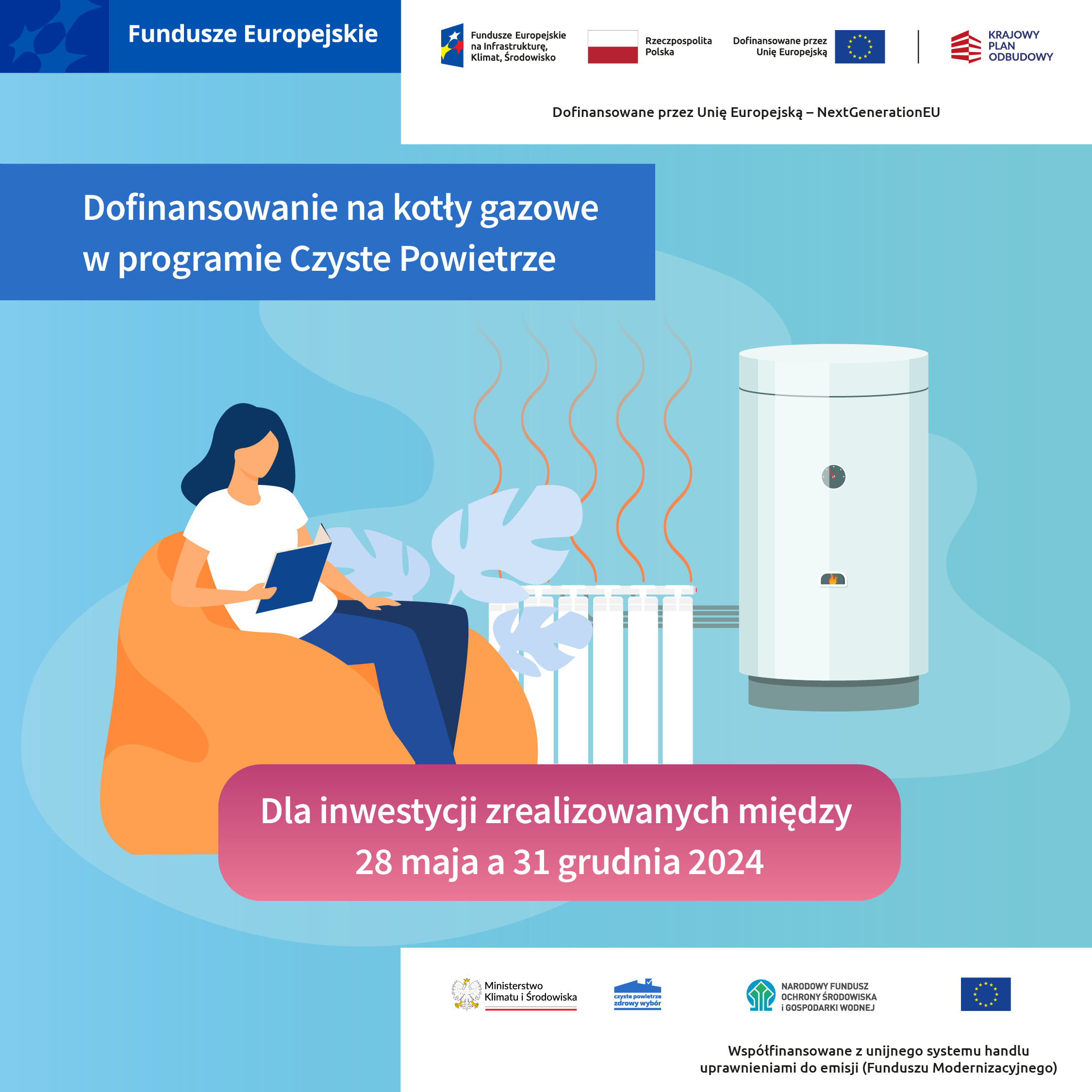 Czyste powietrze – nabór na kotły gazowe