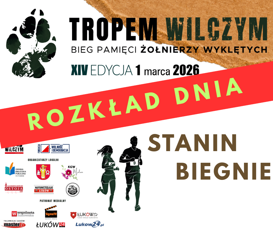 HARMONOGRAM. STANIN BIEGNIE – Bieg Tropem Wilczym i wydarzenia towarzyszące