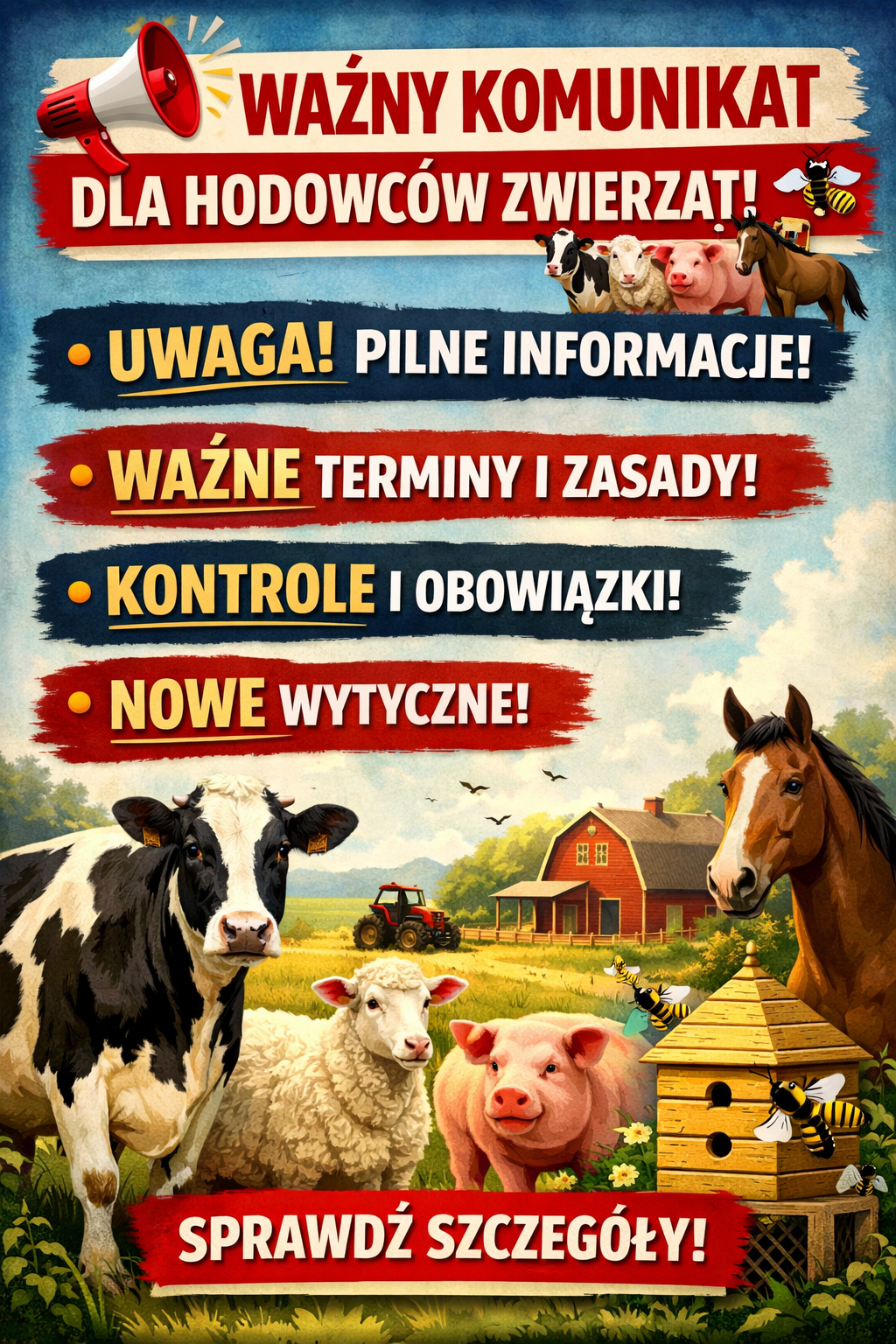WAŻNY KOMUNIKAT DLA HODOWCÓW ZWIERZĄT