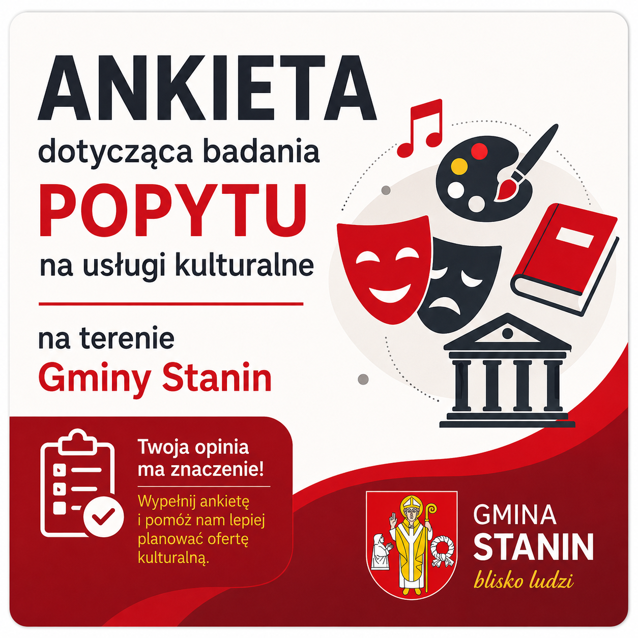 Ankieta dotycząca badania popytu na usługi kulturalne na terenie Gminy Stanin