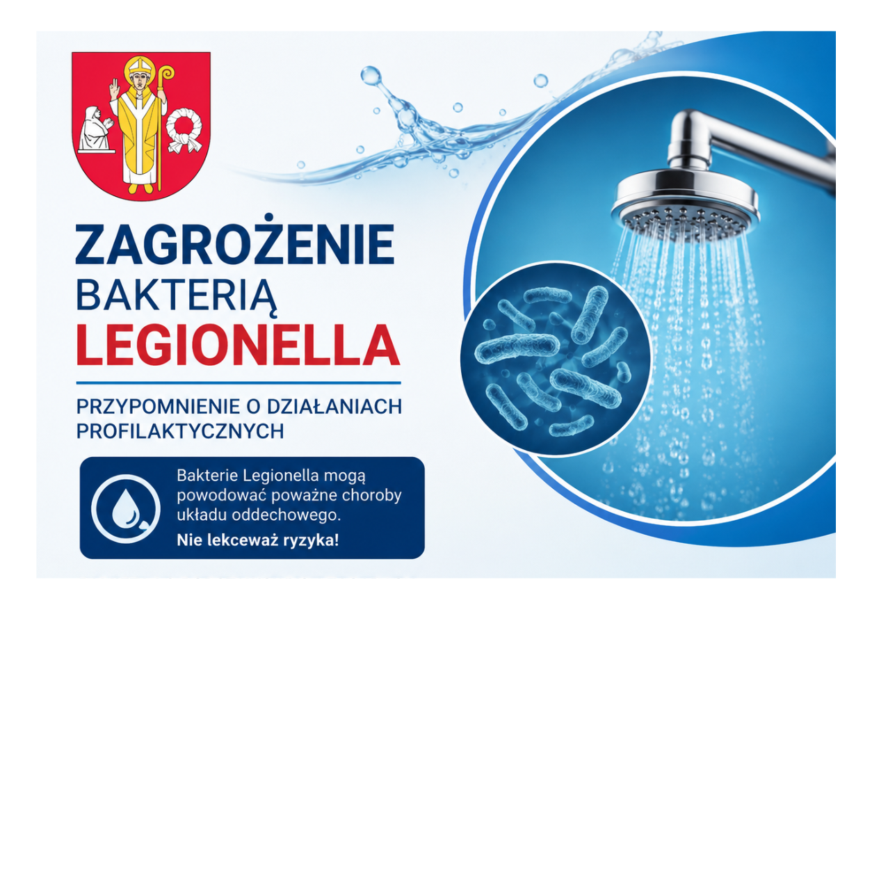 Zagrożenie bakterią Legionella – przypomnienie o działaniach profilaktycznych
