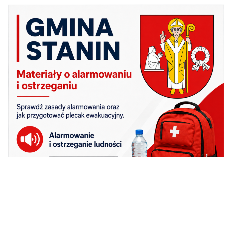 Zasady alarmowania i ostrzegania ludności oraz przygotowania plecaka ewakuacyjnego